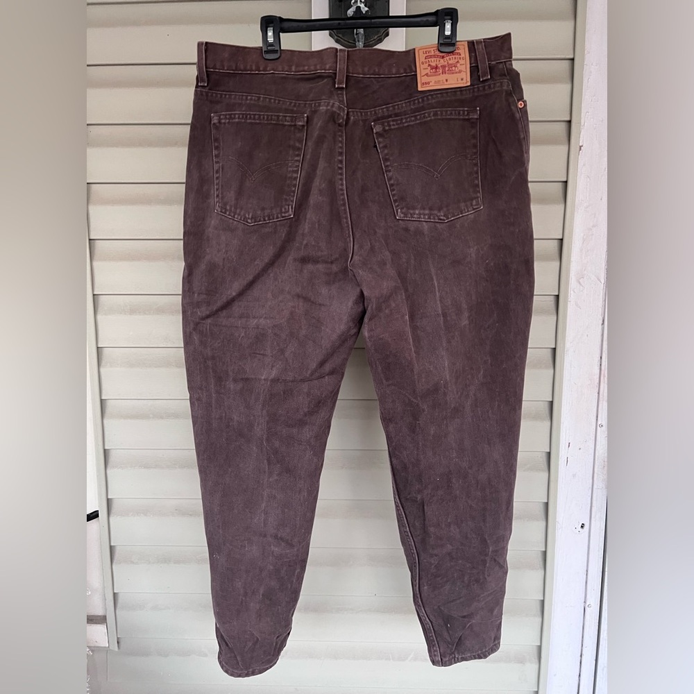 Levis 550 VTG Jeans Womens 22W M Relaxed Fit Chocolate Tapered Leg Y2K USA Made